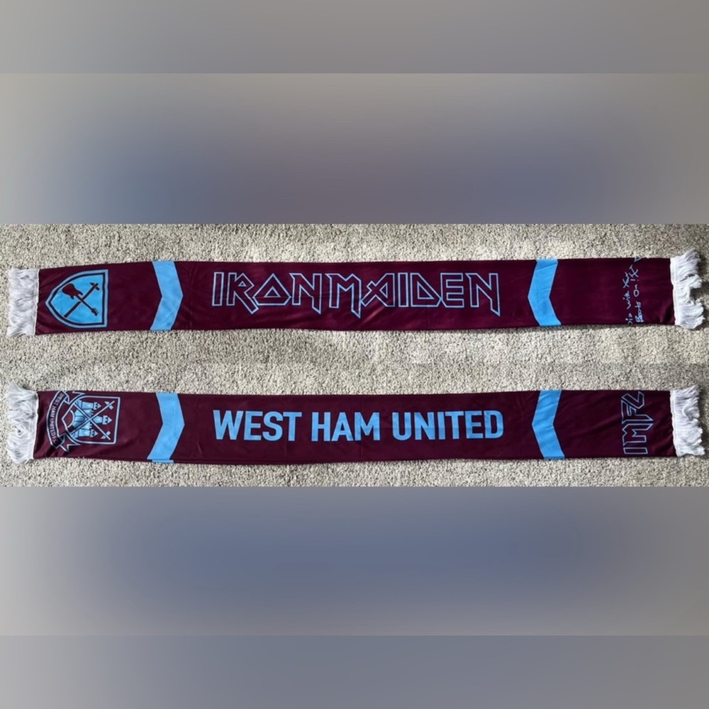 Iron Maiden West Ham United Soccer Scarf